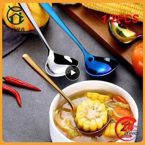 Spoons 1/2PCS Heart Shape Soup Strainer Spoon Skimmer Filter Colander Long Handle Stainless Steel Cutlery Serving Ladle Kitchen