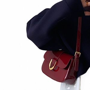 women Buckle Hobo Bag Strap Adjustable Patent Leather Shoulder Bag Casual Vintage Tote Handbag Retro Armpit Bag Daily Dating o3wH#