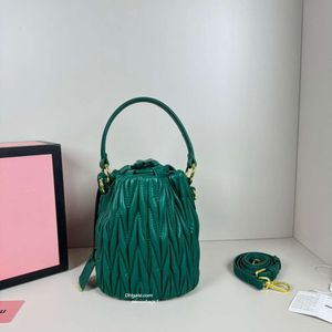 mini borsa a secchiello firmata mui estiva borsa da sera in pelle per bella ragazza borsa alla moda