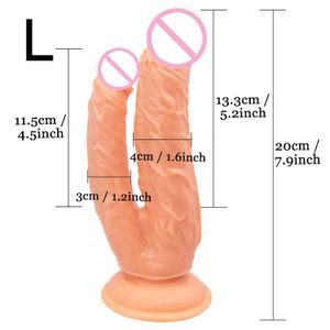 NXY DILDOS DONGS Ogromna pochwa podwójnej penetracji i odbyt miękki penis realistyczne kutasy kutas zabawki phallus anal masturbator dla kobiet 240330