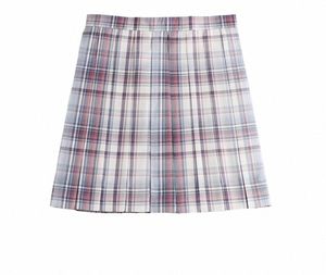 japanese Summer Pleated Skirt Plaid Skirts High Waist For JK School Uniform Students Cloths D011 t8Gv#