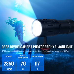 TrustFire DF35 Diving Flashlight 2350 Lumens Led Spotlight Plood UV/Красный/Белый свет Подводная лампа для подводной лампы для камеры Dive Dive Pave