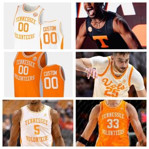 2024 Custom Dalton Knecht Tennessee Basketball J.P. Estrella Jordon Gainey Grant Hurst Kaylan Makan Freddie Dilione V 남자 아이들 어린이 청소년 자원 봉사자 유니폼