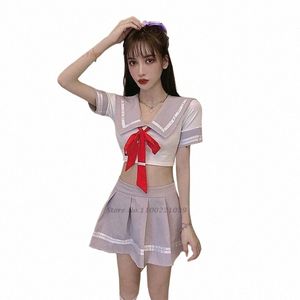 2024 chinese student jk uniform school girl temptati women blouse+tie+skirt set school girl uniform 297l#