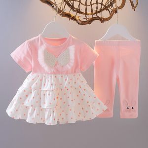 2024 kan den nya modellen älska Amoy Steam Princess Dress Girl Baby Summer Fashion Two-Piece Set