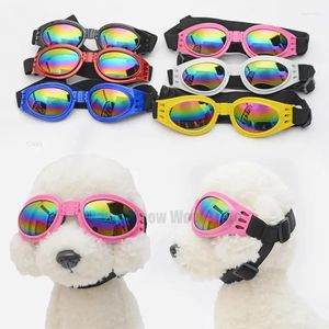 Hundkläder 1st mode Fällbara husdjursdjur solglasögon Vattentäta solglasögon för små medium stora glasögon ögonkläder tillbehör
