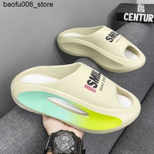 Sandals Mens slippers massage foot sandals thick soled neutral soft EVA anti slip womens summer mens beach shoes Q240330