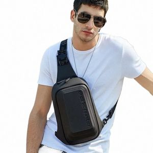 2024 New Men's shoulder bag chest bag quality Comfortable breathable male menger bag EVA hard shell Anti-theft Crossbody 22i4#