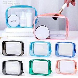 Förvaringspåsar 1pc transparent PVC Travel Organizer Clear Makeup Bag Kosskän kosmetisk toalettmete Make Up Pouch Wash