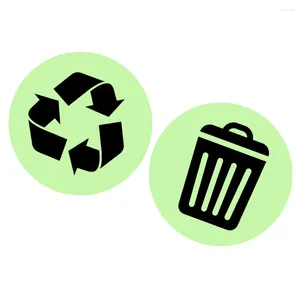 Papéis de parede criativo lixo pode logotipo adesivo luminoso reciclar para reciclagem de lixo decoração à prova de água adesivos decalque pvc etiquetas