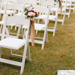 Commercial Furniture High Quality Garden Lightweight Event Plastic White Chairs Resin Outdoor Folding Chair Drop Delivery Home Dhupo