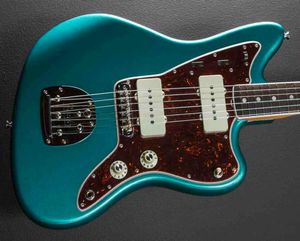 1959 Jazzmaster czeladnik Metallic Green Electric Gitara szeroka lollar pickups oll Body Red Pearl Pickguard Vintage Tuners1747994