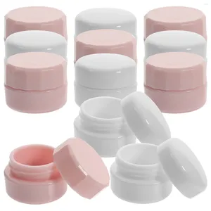 Storage Bottles 12 Pcs Cream Box Small Refillable Containers Clear Nail Polish With Cover Plastic Boxes Jars Lids Pp Travel Lip