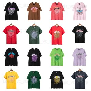 Herrt-shirts designer t shirt mens sp5der tshirt 555555 mens and womens kvalitet skumning utskrift spindel web mönster mode y2k topp skjortor US size s-xl t240330