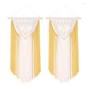 Gobeliny 2PCS WAKING MACRAME TOBESTRY WŁĄCZ BAWA BAWECZNY DOKRÓT LINE