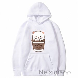 plus Size Kawaii Peach and Goma Hoodie Women Men Harajuku Cute Cat Hoodies Autumn Winter Funny Coffee Graphic Hooded Sweatshirt s5ix#