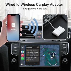 ACESSORES Adaptador de CarPlay sem fio DVD para DVD para iPhone Adaptador automático sem fio CarPlay DONGLE PLUEL PLAY 5GHz WiFi para iOS TV Box ZZ
