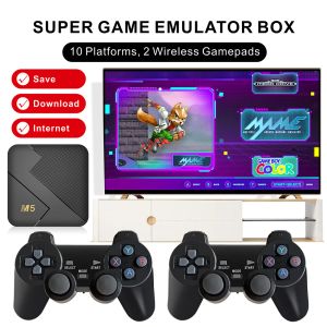 Super Game Emulator TV Box Console for PS1/DC/N64 Retro Game Super Console Video Game Console 64GB Game Box Emulator