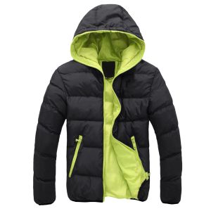 2023 Winter Winter Trendy Parkas Casque Casaco Casque Men Parkas, casaco com capuz ao ar livre para homens pretos quentes sobretudo