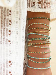 Link-Armbänder CCGOOD 3 mm mehrfarbige Naturstein-Perlen für Damen, vergoldet, 18 K, Boho-Strand-Stil, Armband, Pulseras-Schmuck