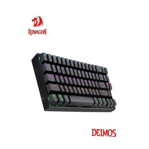 Klavyeler Redragon Deimos K599 KRS RGB USB Mekanik Oyun Klavyesi 24G Kablosuz Çift Mod Kırmızı Anahtar 70 Anahtar Bilgisayar Rusça ABD Dr OT3J9