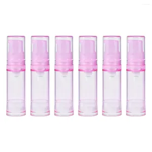 Garrafas de armazenamento 6 pcs bomba recarregável mão garrafa de vácuo recipiente maquiagem atomizadores para limpeza perfumes de viagem 5ml