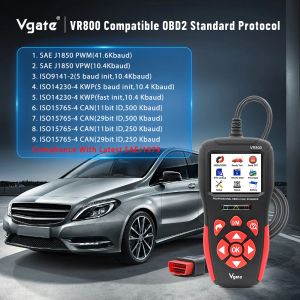 Vgate VR800 Code Reader OBD2 Scanner OBD 2 Car Diagnostic Automotive Check Engine Auto Scanner Tools PK KW850 ELM327