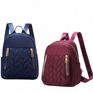 nuovo Fi Zaino da donna Urbano Semplice Zaino casual Trend Borsa da viaggio in tinta unita Borsa da donna leggera impermeabile X5JO #