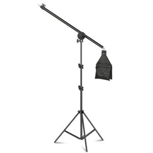 Rotatable Aluminum Adjustable Tripod Boom With 2m Light Stand Sandbag for Studio Photography Video