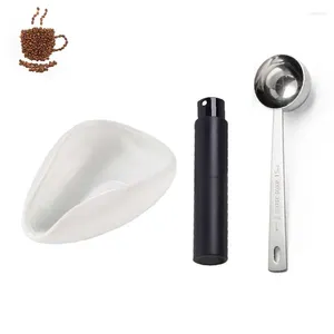 Bandeja doseadora de grãos de café, cerâmica pura, colher de chá, formato especial, design para ferramentas de barista, acessórios para máquina de café expresso