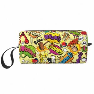 Super-herói Carto Anime Filme Saco de Higiene Pessoal Portátil Comic Book Arts Cosméticos Maquiagem Organizador Beleza Armazenamento Dopp Kit Case J3vw #