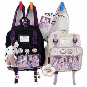 Japonês Harajuku Mochila Mulheres JK Uniforme Saco Mochila Escolar Bolsa de Ombro Adolescentes Meninas Itabag Transparente ita bolsa Bolsas Z9i4 #