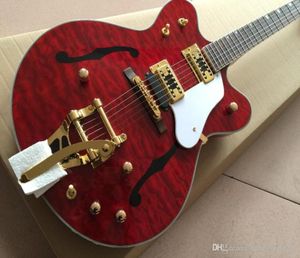 G61221962 deputado nova guitarra elétrica de alta qualidade Atkins country cavalheiro F impressão corpo oco red2646143