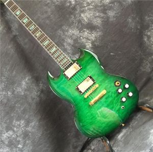 متجر مخصص SG Guitar Guitar Green Fingerboard مع بلاس بلاستيكي أواني زهرة روزوود الأصابع 3851910