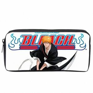 Anime Bleach Pencil Case Meninos Meninas Estudante Carto Pencil Bag Adolescente Zipper Bolsa Mulheres Meninas Makeup Bag R9Qg #