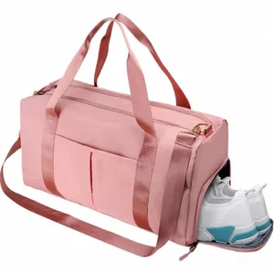 Męska torba na siłownię z przedziałem obuwniczym i mokrym torbą, jadą dla damskiej torby podróżnej, sportowy do pływania joga v0ei#