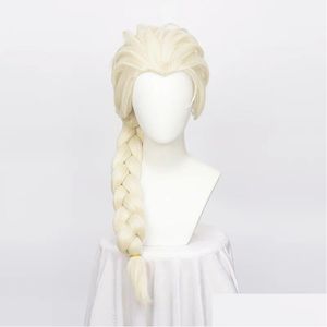 合成ウィッグccutoo elsa wig blonde braid styled cosplay halloween carnival party play add cap drop derviricy hair products ot1ug
