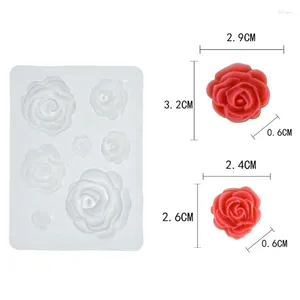 Backformen 1 Stück 3D Mini Rose Blume Design Silikonform Fondant Schokoladenform Kuchen Dekorieren Werkzeuge DIY Zubehör