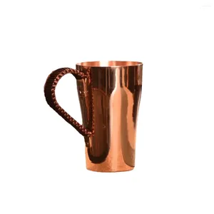 Mugs Handcrafted Pure Copper Mug & Water Cup - Thickened For Durability Authentic Tea Healthy Drinking Utensil