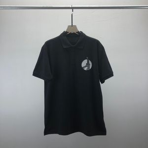 Erkekler Polo Gömlek Tasarımcısı Polo Gömlek Erkekler Moda Odak Nakış Çizeltilmiş Çek Vücut İnşa Baskı Giysileri Tişört Tişört Siyah ve Beyaz Erkekler T-Shirt #A24