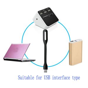 Mini Parlak USB LED Işık Lambası Bilgisayar Klavyesi Okuma Dizüstü Bilgisayar Defter Bilgisayar Aksesuarları için Esnek Bükülebilir Taşınabilir