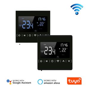 85-250V ship form Russia 110v 220v Touch Screen Black Back Light Programmable Thermostat Warm Floor Temperature Controller WIFI