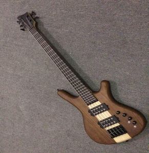 New arrival 5 String electric bass guitar through neck electric bass in natural 1505208057440