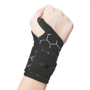 Handgelenkstütze, Sportschutz aus Polyesterfaser, Zellular-Mesh-Design, Band für die rechte und linke Hand, atmungsaktiv, Rosa/Grau/Schwarz