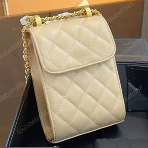 Nova moda clássica de luxo designer francês bolsa feminina ombro crossbody bolsa feminina diamante xadrez dupla bola ouro saco do telefone móvel