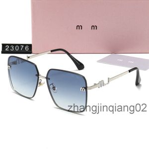 Designer Mui Mui Sunglasses Cycle Luxury Sunglass Mens Womans New Baseball Driving Travel Festival Fashion Sports Silver Alloy Blue Polarize Sun Glasses