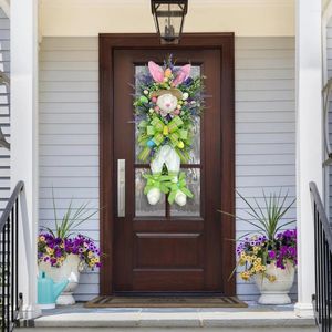 Decorative Flowers Extra Large Size Easter Wreath Front Door Wall Window Decor Handmade Flower Garland Home Farmhouse Decoration