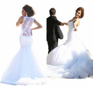 분리 가능한 기차 신부와 함께 Fiable resido de novia Mermaid White New Bridal Gowns 2021 Hot Sale 맞춤형 웨딩 dres i5xx#