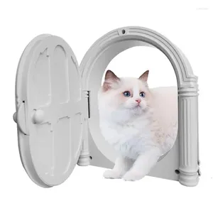 Cat Carriers Kawaii Pet Door Dog Free Control Of Switch Direction Kitten Puppy Safety Gate Small Supplies