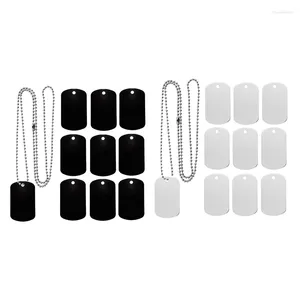 Dog Apparel 25 Pack Aluminum Blank Tags For Laser-Engraving With 24 Inches Of Stainless Steel Ball Chain